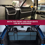 Car Trunk Organizer, Backseat Hanging Large Storage with Adjustable Straps,Waterproof PVC Collapsible Cargo Bag, Car Interior Accessories for Auto SUV MPV (Red)