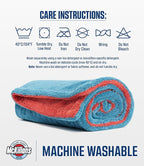 Extra Large Dual-Color Car Drying Towel XL - Edgeless & Ultra Soft & Absorbent - 36" x 28" - 1200 GSM Twisted Loop Microfiber Towel for Cars - Drying Towel Car Detailing - Car Wash Towels