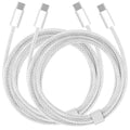 2pack USB C to USB C Woven Cable Compatible for iPhone 17/16/15, 17 16 15 Pro Max, Plus, 16E, 17Air Carplay Charger Cord, AirPods 4, AirPods Pro (2nd/3rd Gen) Fast Charging Cord, Car Charger Cable 5FT