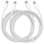 2pack USB C to USB C Woven Cable Compatible for iPhone 17/16/15, 17 16 15 Pro Max, Plus, 16E, 17Air Carplay Charger Cord, AirPods 4, AirPods Pro (2nd/3rd Gen) Fast Charging Cord, Car Charger Cable 5FT