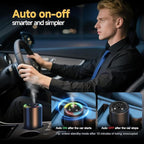 Smart Car Air Freshener with Star Light & 150ml Diffusers Oil Refills, Auto On/Off Aroma Diffuser, 3 Adjustable Modes Rechargeable Aromatizante para Carro - Car Diffuser（Cologne+Ocean+Serendipity）