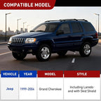 4 Pin Trailer Wiring Harness Kit 55369 Vehicle Standard 4 Way Connector Custom for 1999 2000 2001 2002 2003 2004 Jeep Cherokee Including Laredo and with Skid Shield Simple Fit Tow Hitch