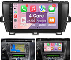 Android Car Radio for Toyota Prius 2010-2015 Stereo Compatible with Apple CarPlay Android Auto, Touch Screen with Bluetooth/GPS/WiFi/MIC/Backup Camera (for Large Screens but NOT with JBL)