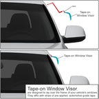 4Pcs Tape-On Window Visor Rain Guard Compatible with 2003-2009 Toyota 4Runner, Rain Shields Vent Shade Wind Deflector, Acrylic