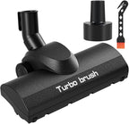 Turbo Brush Head Shop Vac Accessory 1.25" with 2.5" Hose Adapter, 1-1/4" 2-1/2" Shopvac Attachment for Wet Dry Vacuums, Ideal for Pet Hair Removal on Carpets Area Rugs Hardfloors