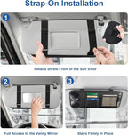 Car Visor Organizer for Ford Mustang 2024 2025 2026 | Auto Sun Visor Storage Bag Pocket Card Holder Sunglass Clip PU Leather Premium Accessory, 1 Piece