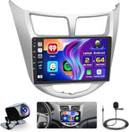 [2G+64G] Android 15 Car Stereo for Hyundai Verna Accent Solaris 2010-2016 Wireless Apple Carplay Android Auto, 9 inch Touch Screen Radio DSP 5G WiFi Bluetooth GPS FM RDS +Free AHD Backup Cam