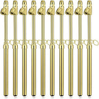 10 Pack Tire Pressure Gauge Heavy Duty Air Pressure Tire Gauge Dual Head Semi Truck Tire Pressure Gauge Range 10-150 PSI, Extended Tube Tire Gauge Suitable for Semi Truck, and Bus (Gold)