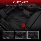Floor Mats 2019-2026 for Chevrolet Silverado/GMC Sierra 1500, 2020-2026 2500HD 3500HD, Only Without Rear Underseat Storage Box, Only Bucket Seat/Crew Cab (Not for Regular/Double Cab)