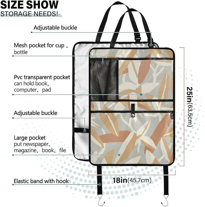 Kick Mats Backseat Protector with Anti Kick Design Offering Safety and Space for Backseat Essentials