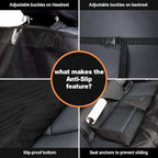 Dog Car Seat Cover for Cars SUVs Trucks, Thicked 600D Oxford Heavy Duty Waterproof Front Car Seat Covers for Dogs Durable Nonslip Padded Pet Car Seat Protector with Side Flaps, 2 Pack