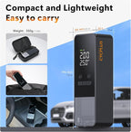 Tire Inflator Portable Air Compressor - 150PSI Cordless Air Pump with Digital Tire Pressure Gauge, Auto Shut Off, DC/AC 2-in-1 for Car/Motorcycle/E-Bike/Ball