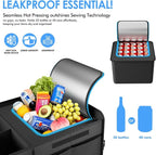 MEI&CO Car Trunk Organizer - 2.5mm PP Board Built, 35L Leakproof Cooler, 105L Capacity, 2 Tie-Down Straps, 4 Adjustable Dividers, Foldable Design for SUVs, Trucks, and Cars