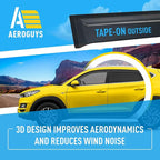 Extra Durable Window Deflectors Tape-On Window Visors Rain Guards Fit for Tucson 2016-2021, Sun Visors, Wind Vent for Shades, Exterior Car Accessories - 4pcs. AG0072