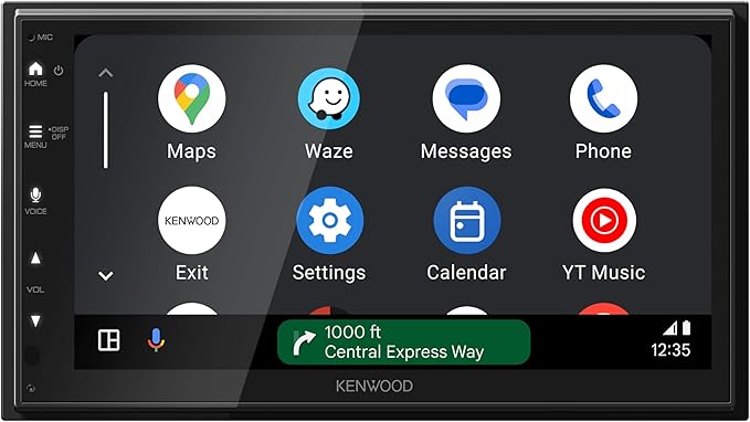 DMX400S 6.8" Capacitive Touchscreen Digital Multimedia Receiver - Wired Apple CarPlay, Android Auto, Built in Bluetooth, Double DIN, Rear Camera Input, 13-Band EQ