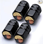 4Pack Bullet Theme Car Tire Valve Stem Caps Aluminum Valve Stem Covers | Corrosion Resistant Car Valve Cap for Auto SUV Bike Motorcycle Valve Decor Cool Bullet Car Accessories Bullet Gifts