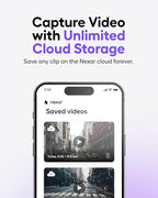 Nexar Beam GPS Dash Cam - 1 Year Nexar App Subscription Included - Unlimited Cloud Storage, Drive Recordings, Parking Mode, Night Vision, All Inside the Nexar App - WiFi HD Front Dash Cam (64 GB SD)