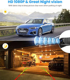 Backup Camera for Truck Plug and Play: 4.8" 1080P Stable Signal Clear Night Vision Rear View Camera System, IP69K Waterproof 3X Zoom Back Up Camera for Car SUV Pickup Van