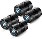 Tire Valve Stem Caps, Compatible with BMW Series Stem Cap Universal Car Air Cover Car Accessories for Cars, SUV, Truck, Motorcycles 4pcs （Black）