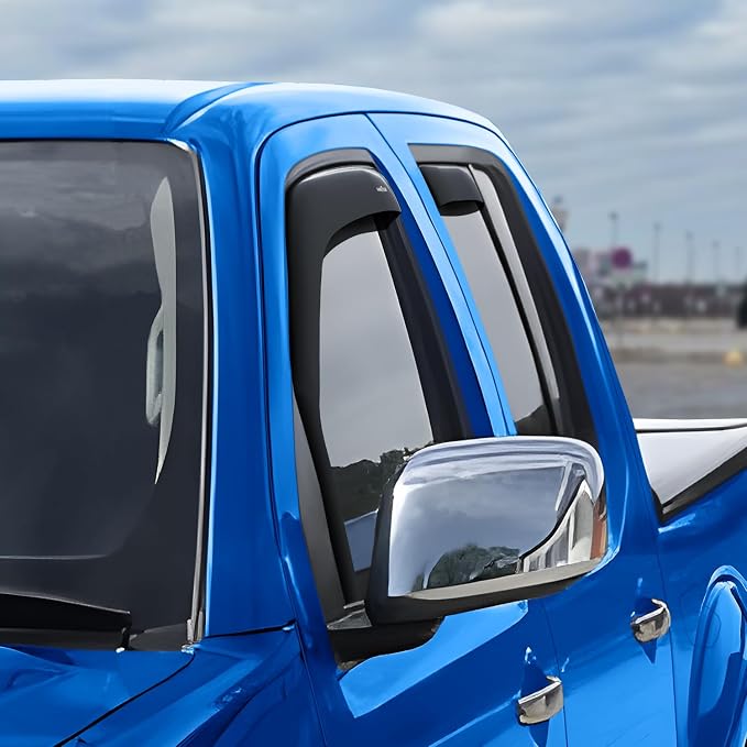 Goodyear Shatterproof in-Channel Window Deflectors for Suzuki Equator 2009-2012 Crew Cab, Rain Guards, Window Visors for Cars, Vent Deflector, Car Accessories, 4 pcs - GY007868