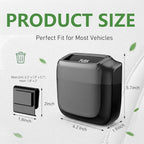 Car Trash Can with Lid, Waterproof Push-Open Garbage Box with 30 Trash Bags, Portable Hanging Door Side Storage Bucket, Large Capacity Organizer for Most Cars Trucks Vans (Black)