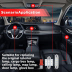 24 PCS Car LED Lights, Interior Replacement Bulbs for Car Interior Lights Dome Lights Plate Lights Map Lights Door Lights License,Compatible with All Vehicles(Red)