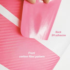 Car Door Sill Protector,3D Carbon Fiber Anti-Scratch Cover Strips,Universal Scuff Protective Door Threshold Edge Guard Vinyl Sticker for Car Truck SUV(4PCS,Pink)