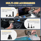 Handheld Car Vacuum Cleaner, 16000PA Air Duster & Vacuum Cleaner, 120W High Power Hand Held Vacuum Cordless, Portable Vacuum Rechargeable with Multi-Nozzles & LED Light for Car, Home, Pet, Office