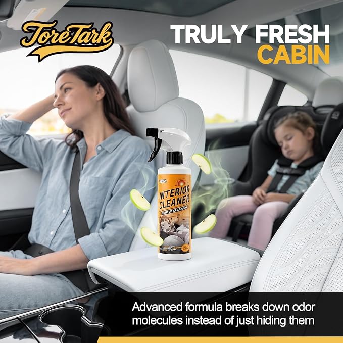 Interior Car Cleaner Kit for Tesla, pH-Neutral Safe for All Surface, 2-in-1 Modes Car Upholstery Cleaner for BMW Accessories, Cleaning Kit Interior for Mercedes Benz Car Accessories