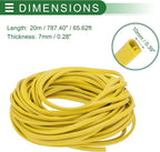 Universal Car Door Edge Protective Sealing Strip U-Type Door Scratch Protection Guard, 65.62ft 20m, Anti-scratch Collision, PVC Iron, Yellow