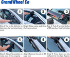 GrandWheel Window Deflectors Smoke Tinted Tape-On Side Window Vent Visor Deflectors Rain Guards Compatible with Pathfinder 2013-2020 - 6pcs. GW0395
