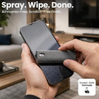 Car Screen Cleaner Spray and Wipe -2-in-1 iPhone Cleaner, iPad Screen Cleaner & Phone Screen Cleaner - Touchscreen Mist Cleaner for Laptop, Computer, MacBook and More - 2 Pack (Grey & Purple)