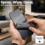 Car Screen Cleaner Spray and Wipe -2-in-1 iPhone Cleaner, iPad Screen Cleaner & Phone Screen Cleaner - Touchscreen Mist Cleaner for Laptop, Computer, MacBook and More - 2 Pack (Grey & Rose Gold)
