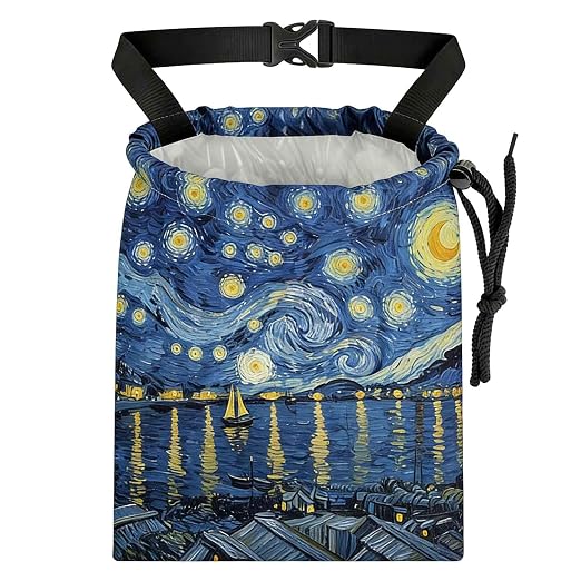 Abstract Starry Sky Sea Car Trash Bag - Waterproof Car Trash Bag Hanging Leakproof Car Garbage Bag - Washable Reusable Trash Bag For Car Interior Hanging Organizer Storage Vehicle Travelling Camping