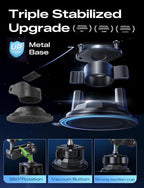 Car Phone Holder, Ultra-Durable Mteal Phone Holders for Your Car, 360° Rotation Cell Phone Car Mount for Windshield, Suction Cup Car Phone Mount for iPhone Samsung All Smartphone