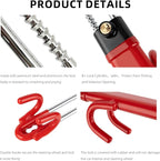 Steering Wheel Lock for car Universal Adjustable Length Anti-Theft Device Car Locks Double Hook Locks for Car SUV Pickup Truck Van(Red)