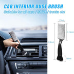 2 PCS Double Head Brush for Car Clean, Soft Auto Interior Duster Detailing Brushes, Universal Vehicle Dashboard Screen, Air Vents, Computer etc Cleaning Tool Accessories (Black)