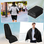 2 Pack Car Seat Towel Covers Athletic Running Towel Performance Microfiber Post Workout Sweat Washable Cover Non Slip for Seat Outdoor Sport (Midnight)
