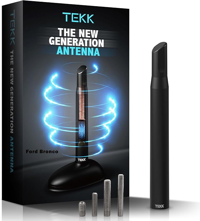 TEKK Short Antenna Compatible with 2024-2026 Ford Bronco/Designed for Optimized FM/AM Reception / 4.8 Inches