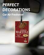Trendy Red Leopard Print Car Air Freshener 4 Pcs, Funky Girly Cheetah Print Lucky 8 Ball Star Hanging Air Freshener for Cars Closet Drawer Books, Leopard Car Accessories Mirror Decor for Women