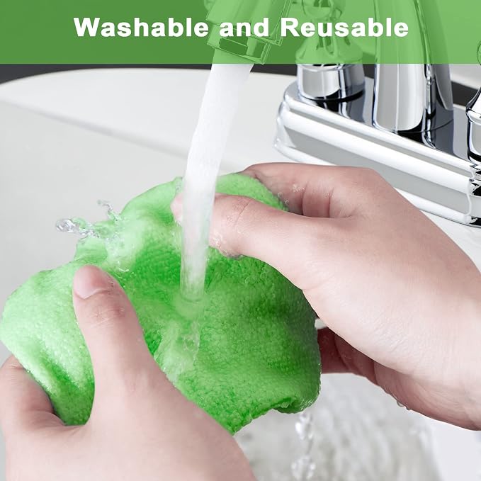 20 Pack Windshield Cleaner Microfiber Pads Fit Car Window Cleaning Tool Replaceable Glass Wipes Inside Car Windshield Supplies, Fits 4-6 Inch Tools, 4 Colors