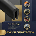 Rubber Edge Trim 1/8" U Channel Sheet Metal Edge Protector Door 20 Feet Long Seal Strip Guard Weather Resistance Fits for Car Doors Steel Plates Glass Hatches Table Corners(Black)