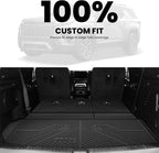 Trunk Mat with Backrest Mat for Chevrolet Chevy Traverse 2024-2026 & GMC Acadia 2024-2026 & Buick Enclave 2025-2026, All Weather TPE Custom Fit Cargo Mat Trunk Liner with Backrest Mat, Black