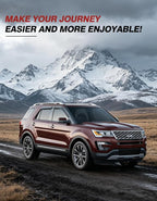 Outside-Mount Window Rain Guards Fit for Ford Explorer 2011-2019, Extra Durable Window Visors Wind Deflector Dark Smoke Vent Shades Car Tape-on with Thicker 4PCS