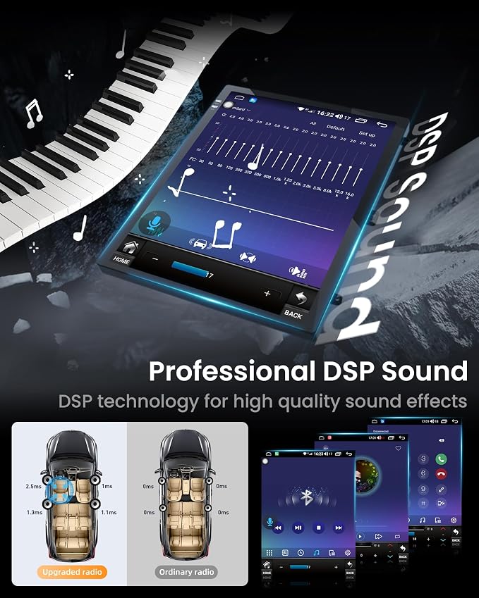 8 Core 4+32G Android 13 Upgrade Car Radio for Ford Focus 2012-2018: 10.4" 1024 * 768 HD Touchscreen Head Unit Wireless Carplay Android Auto 1080P Backup Camera Mirror Link 5G WiFi GPS Bluetooth SWC FM
