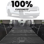 Trunk Mat with Backrest Mat 2015-2020 for GMC Yukon (Only Yukon, Not Fit Yukon XL)/Cadillac Escalade (Only Escalade, Not Fit Escalade ESV)/Chevrolet Chevy Tahoe, All Weather TPE Custom Fit