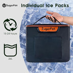 Car Trunk Organizer for SUV, Heavy Duty Waterproof Trunk Organizer, Foldable Collapsible Car Organizer with Cooler, Multi-Compartment Large Trunk Organizer (95L), Black-M003