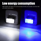 4 PCS USB LED Car Interior Atmosphere Lamp, Portable Mini LED Night Light, Plug-in USB Interface Trunk Ambient Lighting Kit, Universal Car Interior Accessories (White, Blue)