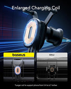 Wireless Car Charger, 15W Fast Charging Phone Mount for Car Vent, Car Phone Holder with Enlarged Charging Coil for iPhone 15 14 13 12 11 10 8 Pro Max Xs, Samsung Galaxy S&Note Series Google LG