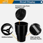 Golf Cart Cup Holder Insert Adapter Replacement fits Club Car EZGO Yamaha Golf Cart, for Placing and Securing 16.4 oz Portable Propane Gas Bottle or Drink Water Glass, (1Pcs, Black)